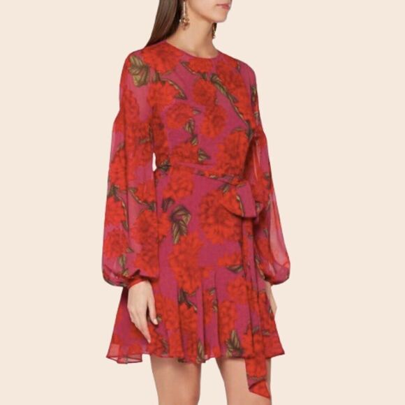 Keepsake the Label Dhalia-Red Find You Mini Dress Size Small - Picture 2 of 16